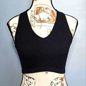 Free people, black cropped tank top. NWOT-Size S/M